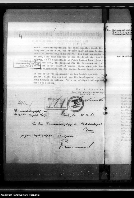 Obraz 7 z jednostki "Lageberichte aus dem Kreise Welun"