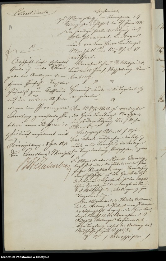 image.from.unit.number "Acta des [20]ten Provinzial-Landtages der Stände des Königreichs Preußen betreffend Petitionen über welcher zur Tagesordnung gegangen"