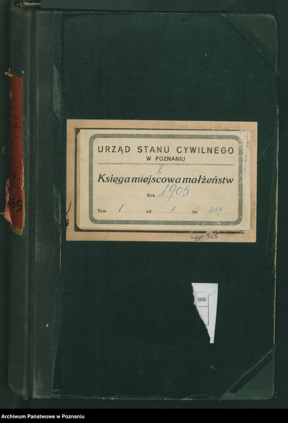 Obraz 2 z jednostki "Księga miejscowa małżeństw tom I"