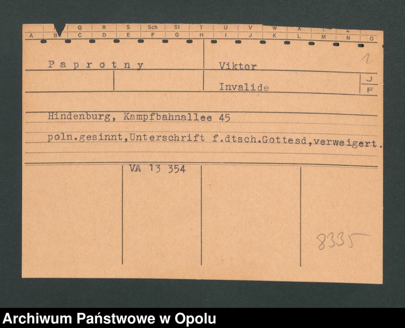 Obraz 3 z jednostki "[Paprotny Viktor, zam. Hindenburg]"