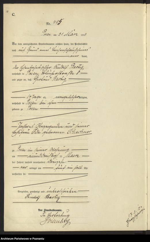 Obraz 18 z jednostki "Księga miejscowa zgonów tom II [Rejestr główny zgonów]"