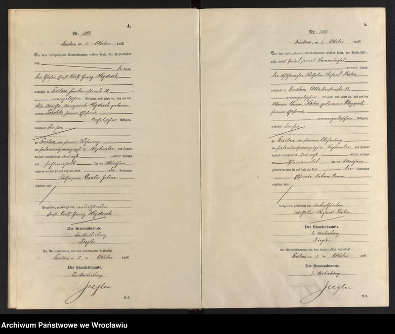 image.from.unit.number "Geburts-Neben-Register Breslau I 1908 Band 8"