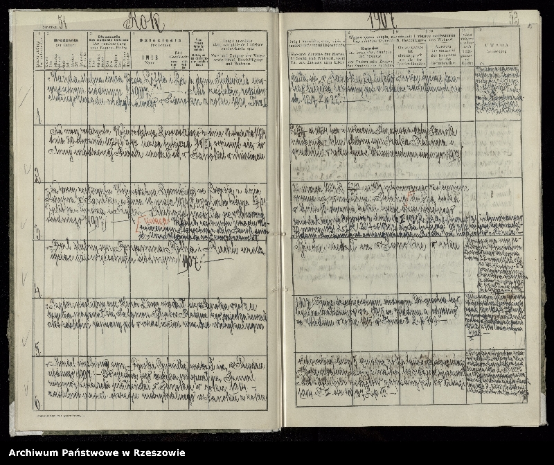 image.from.unit.number "Księga urodzeń dla miejscowości Sanok"