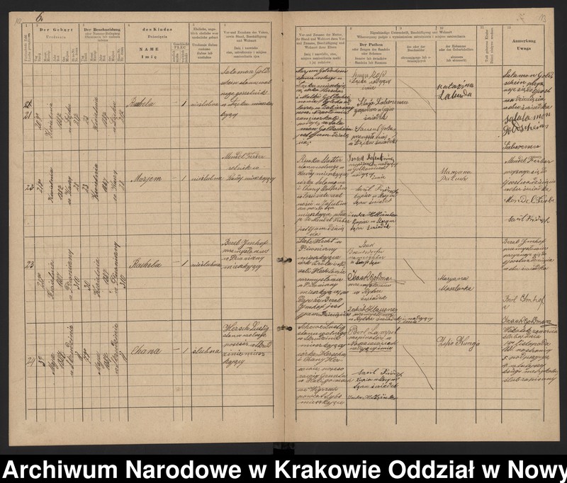 Obraz 9 z jednostki "[Księga urodzeń]"