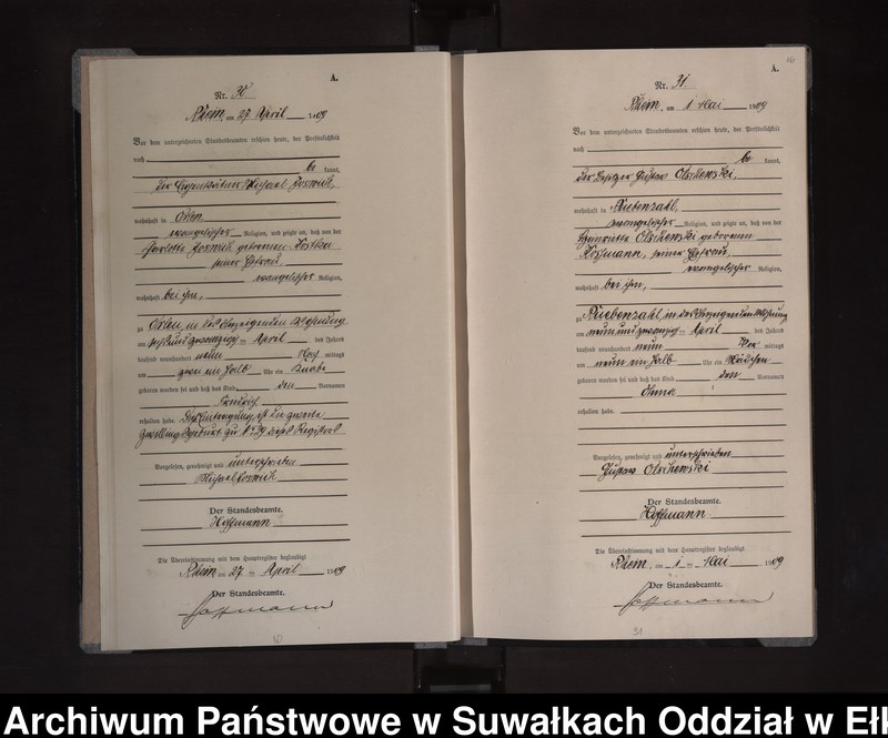 image.from.unit.number "Geburts-Neben-Register des Preussischen Standes-Amtes Orlen Kreis Loetzen"