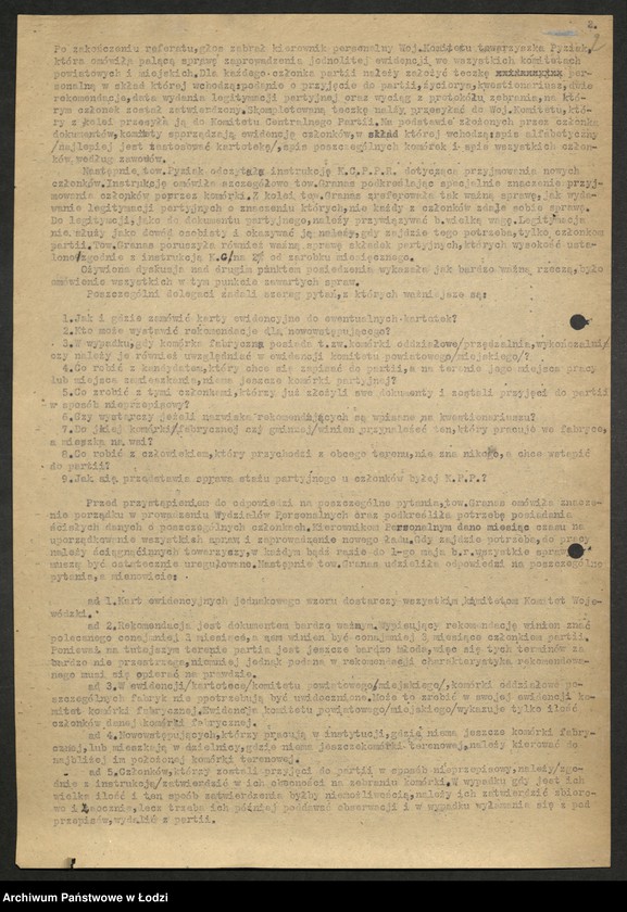 Obraz 3 z jednostki "Protokoły narad instruktorów [personalnych] komitetów powiatowych i miejskich [z załącznikami]"