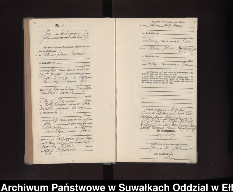 image.from.unit.number "Heiraths-Neben-Register des Preussischen Standes-Amtes Rhein Kreis Loetzen"