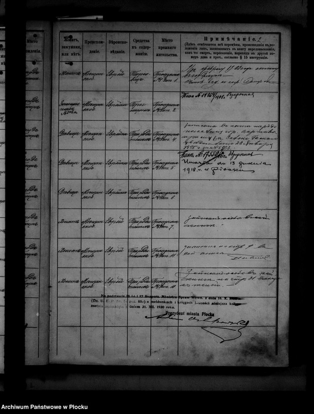 image.from.unit.number "[Księga zamknięta ludności stałej miasta Płocka - ul. Grodzka nr 9]"