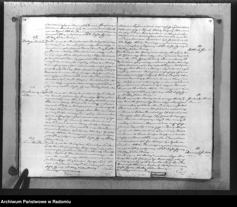 Obraz 12 z jednostki "Duplikat urodzonych, zaślubionych i umarłych parafii Brzóza na rok 1849"