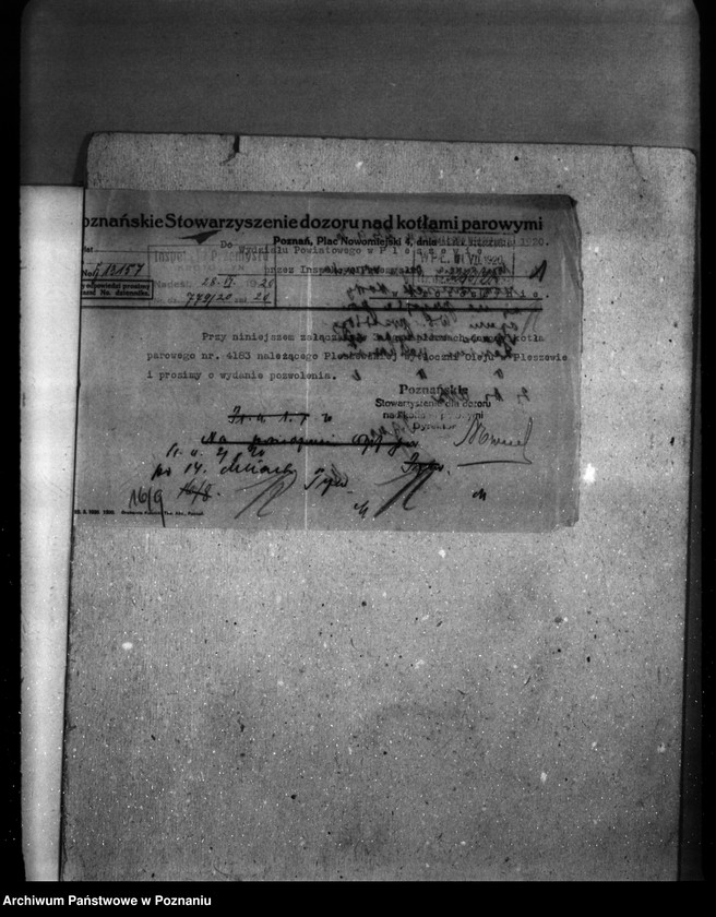 Obraz 5 z jednostki "Udzielenie koncesji na uruchomienie kotła parowego Pleszewskiej Wytłoczni Oleju"