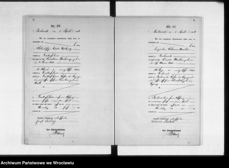 image.from.unit.number "Sterbehauptregister des Standesamtes Laskowitz 1884"