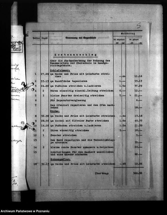 Obraz 9 z jednostki "Ausbau der Ober - Heimschule Hohensalza (Inowrocław)"