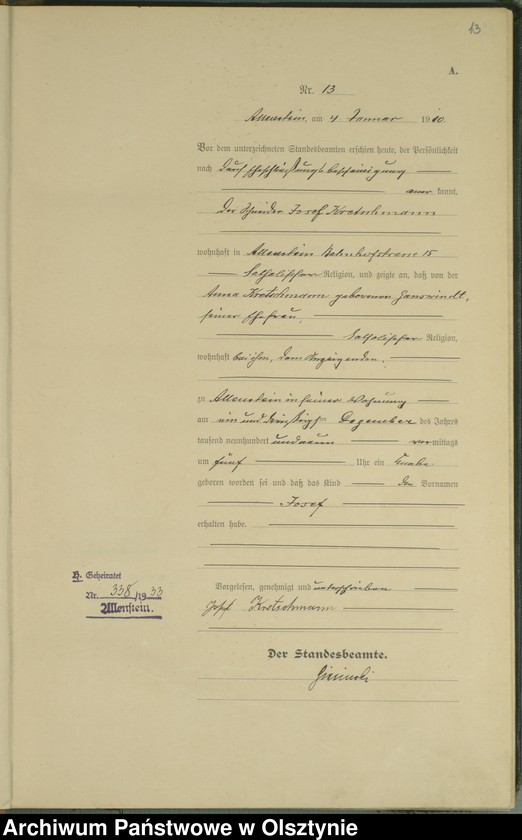 image.from.unit.number "Geburts-Haupt-Register Tom I , Nr 1-478"