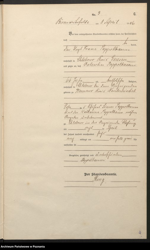 Obraz 14 z jednostki "Sterbe-Hauptregister"