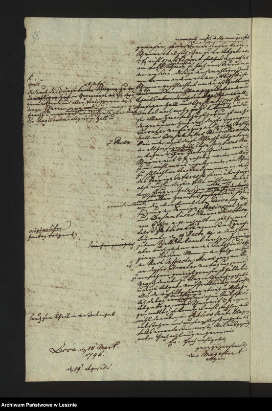 Obraz 20 z jednostki "[Akta in Bezug auf die von der Südpreussischen Provinzialzoll und Konsumtionssteuerdirektion in Posen an das allhiesige Zoll und Konsumtionssteueramt erlassene Zirkularverfügung]"