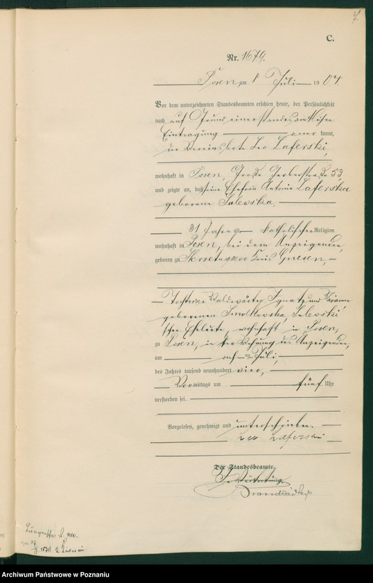 Obraz 9 z jednostki "Księga miejscowa zgonów tom IV"