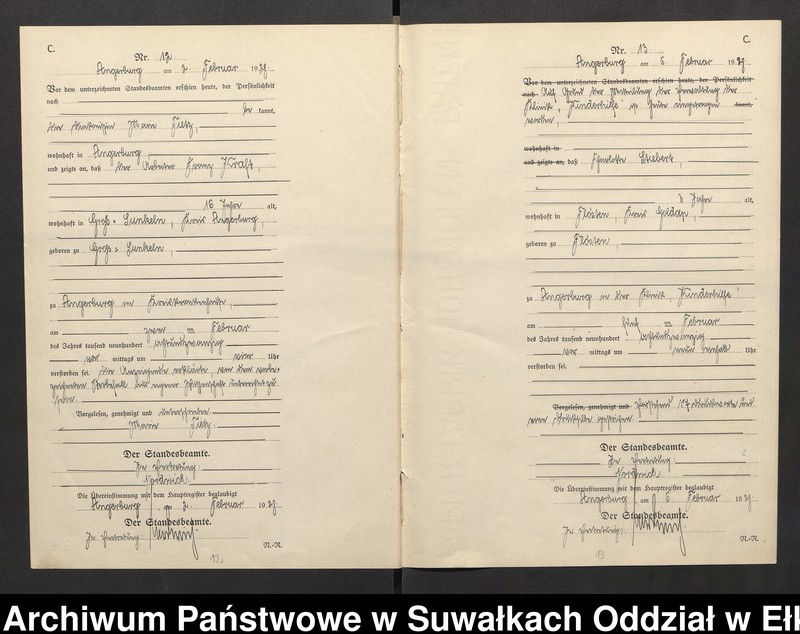 image.from.unit.number "[Sterbe - Register (Neben - Register) Standesamt Angerburg einschl. der Bezirke Gross Strengeln, Kehlen und Prinowen]"