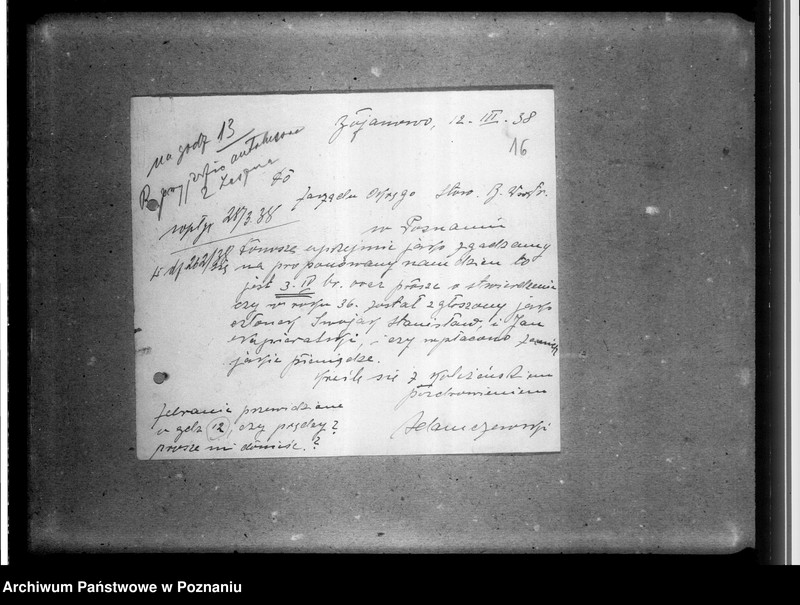 Obraz 20 z jednostki "Sprawy organizacyjne i personalne - członkowie zarządu, korespondencja"