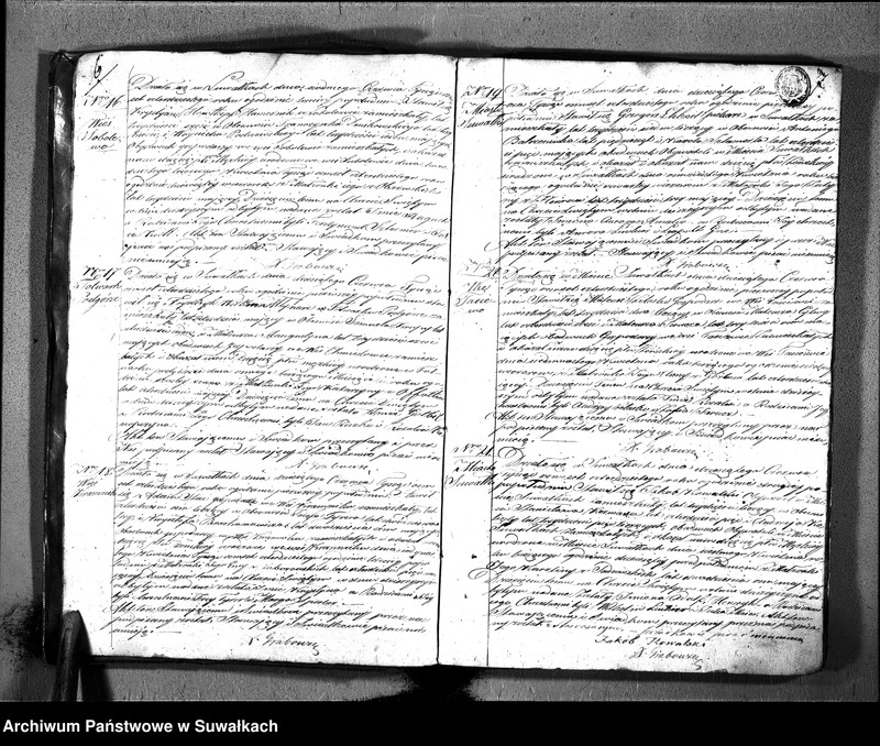 Obraz 6 z jednostki "Duplikat Aktów Urodzonych, Zaślubionych, Zeszłych Urzędnika Stanu Cywilnego Wyznania Ewangelickiego Okręgu Suwałki w Obwodzie i Gubernii Augustowskiey przez 1840 rok."
