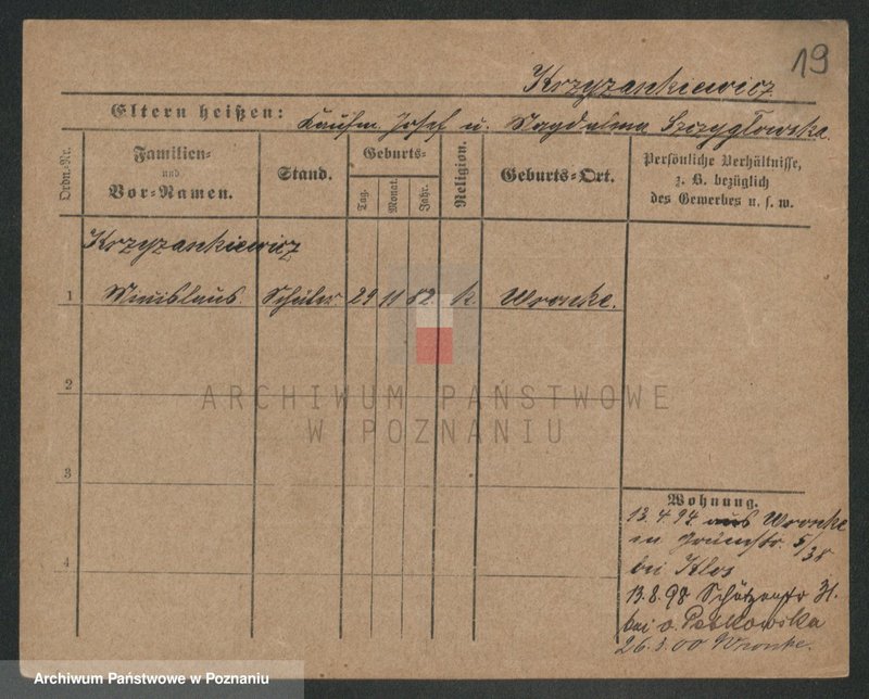 Obraz 19 z jednostki "Krzyżankiewicz - Kszyrski"