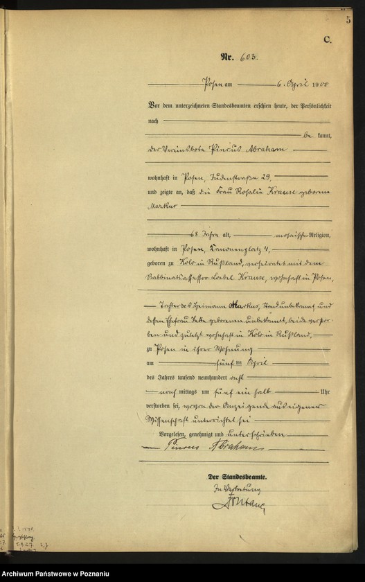 Obraz 7 z jednostki "Księga miejscowa zgonów tom II [Rejestr główny zgonów]"