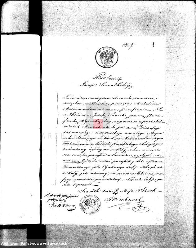image.from.unit.number "Dokumenta k Aktom Brakočetanîi Vigerskago Prichoda s Goda 1868"