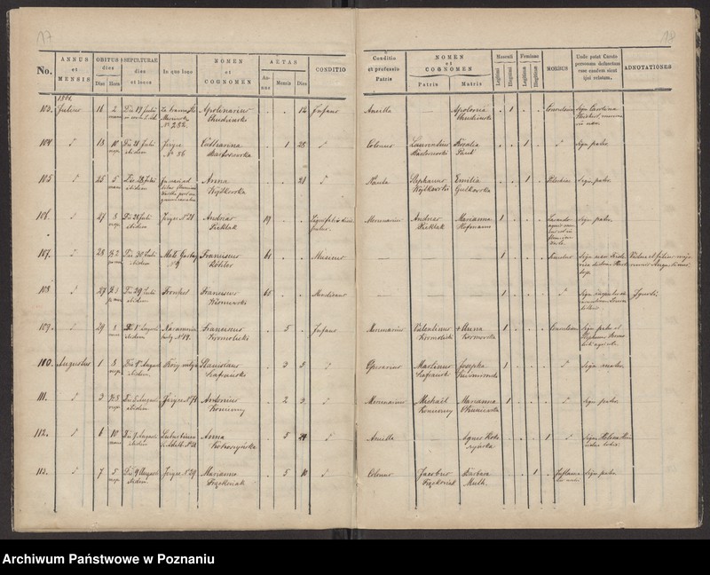 Obraz 11 z jednostki "Księga zgonów"