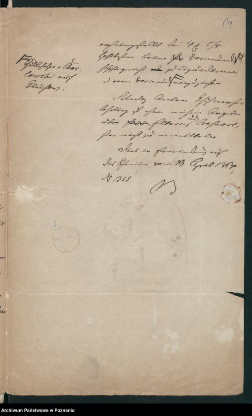 Obraz 18 z jednostki "A. betr. den Johann Taczanowski, Gutsbesitzer - Sohn"