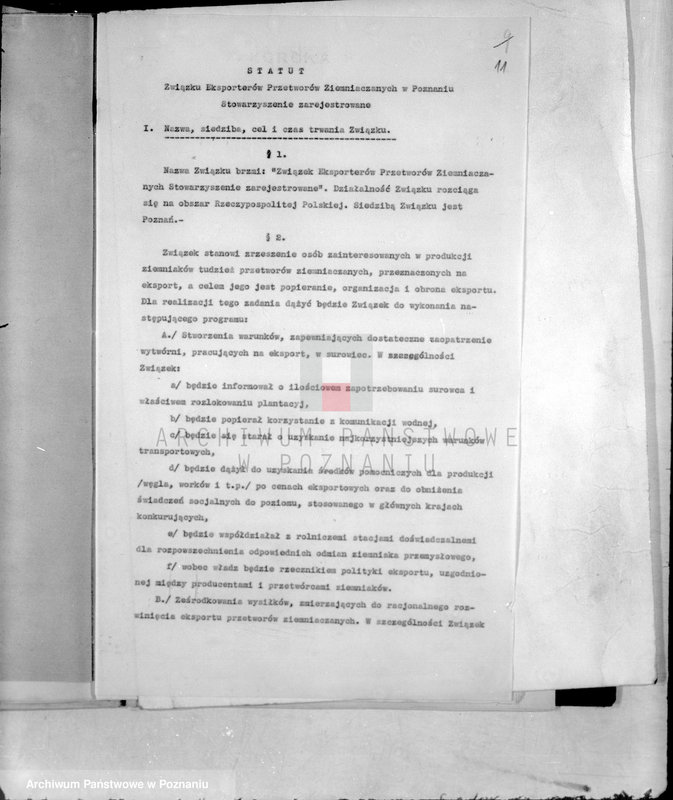 Obraz 15 z jednostki "/Związek Eksporterów Przetworów Ziemniaczanych Poznań/"