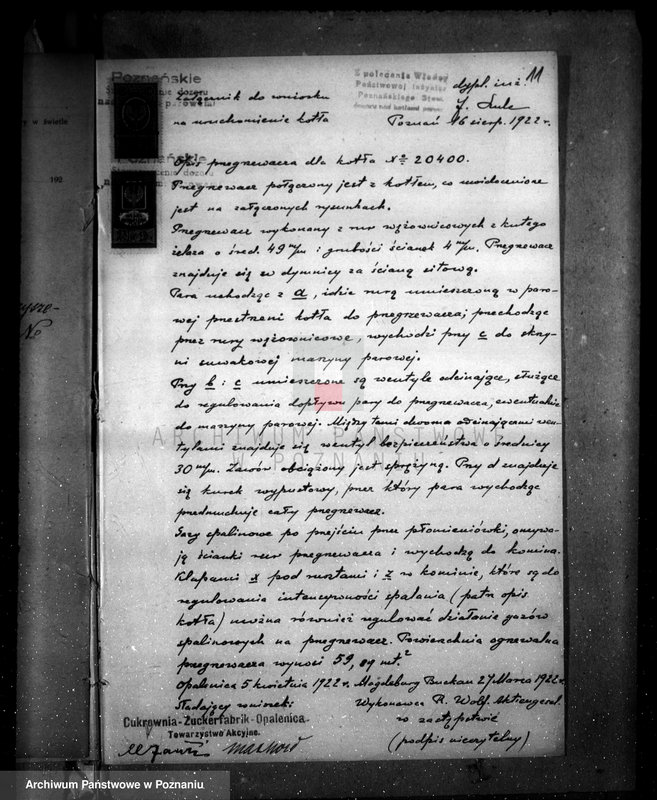 Obraz 15 z jednostki "Cukrownia w Opalenicy Towarzystwo Akcyjne nr woj. 129"