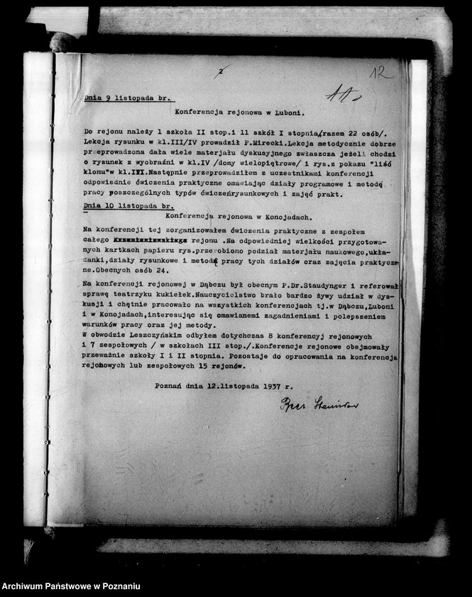 Obraz 15 z jednostki "[Sprawozdania z kursów wyrobu pomocy naukowych na terenie okręgu poznańskiego]"