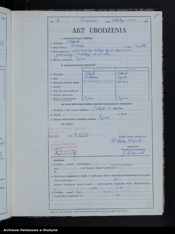 image.from.unit.number "Księga urodzeń Nr 1 - 57, 1-57, 1-74 /przepisana w języku polskim z oryginału niemieckiego w dniu 10.12.1956r./"