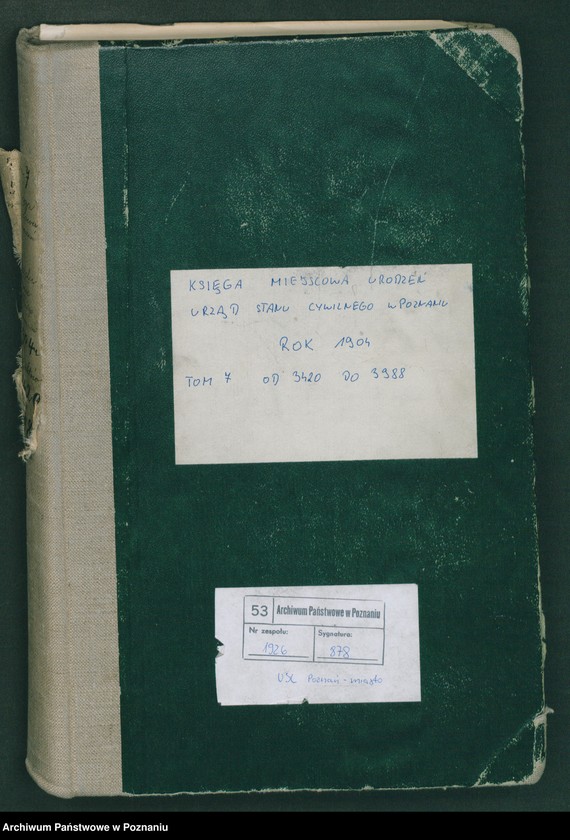 Obraz 1 z jednostki "Księga miejscowa urodzeń tom VII"