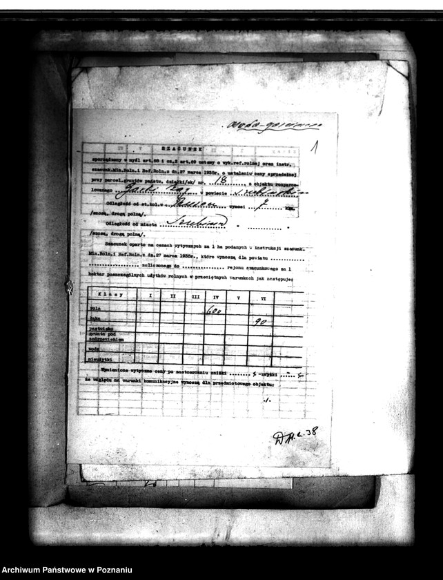 Obraz 6 z jednostki "Operat szacunkowy majątku Gorki-Zagajne powiatu szubińskiego"