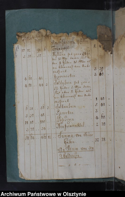 image.from.unit.number "Jahr Kirchen Rechnung der Kirchen zu Kruklanken aller Einnahme und Ausgabe wie auch Bau-Rechnung"