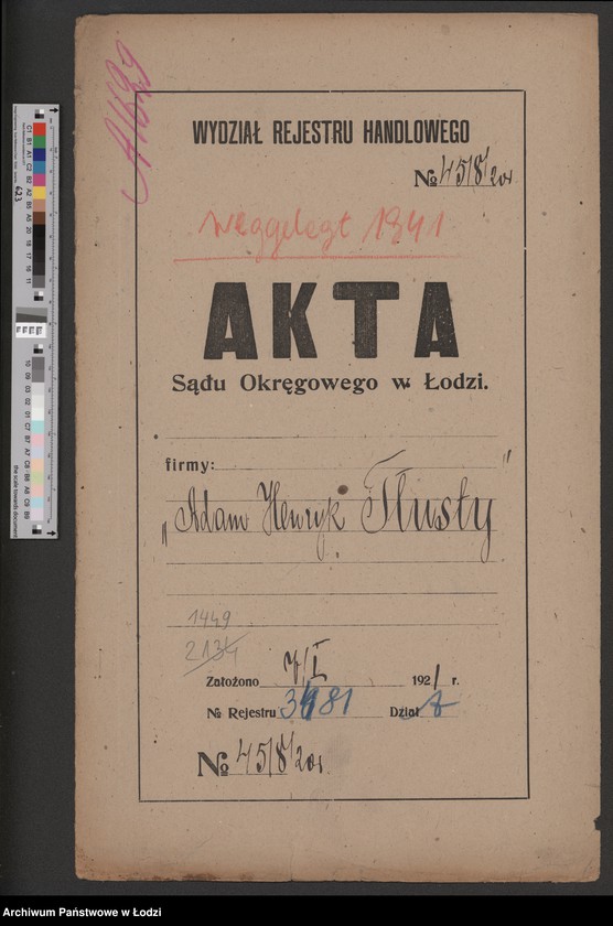 Obraz 2 z jednostki "Adam Henryk Tłusty - Przedsiębiorstwo Agenturowo-Handlowe"