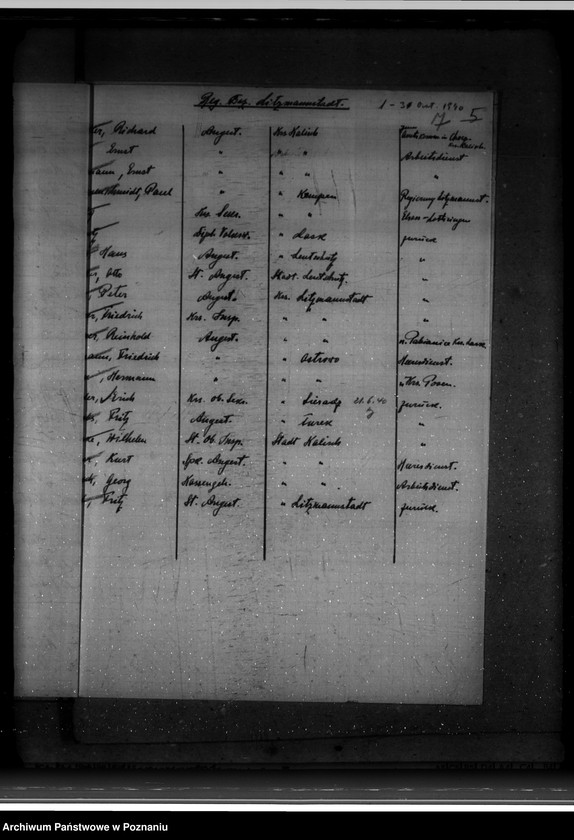 Obraz 11 z jednostki "Erfassung und Überprüfung der Beamten und Angestellten der kommunalen Behörden"