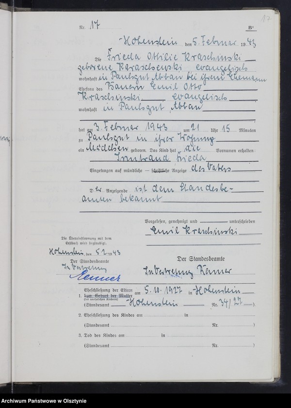 image.from.unit.number "Familienbuch-Zweitbuch Nr 1 - 67"