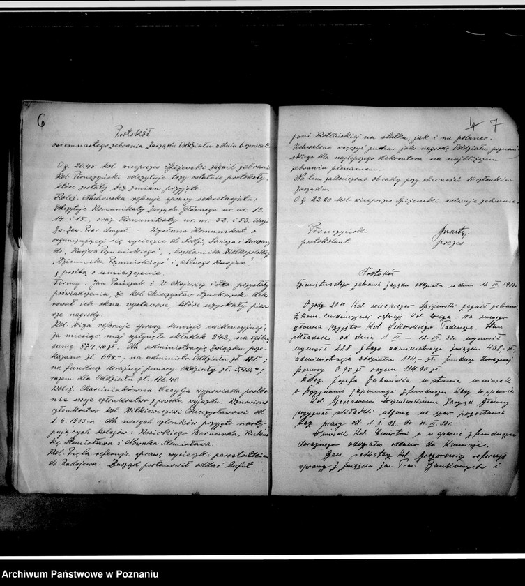 Obraz 7 z jednostki "Protokolarz posiedzeń zarządu"