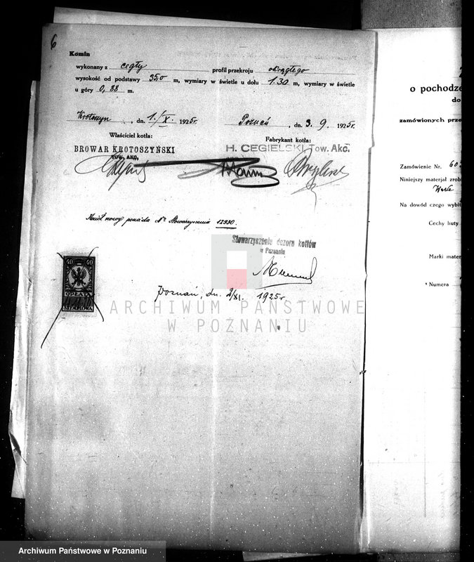 image.from.unit.number "Browar Krotoszyński - Towarzystwo Akcyjne nr woj. kotła 5881"