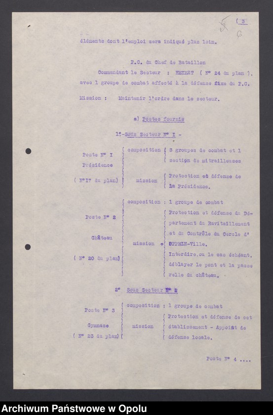 Obraz 8 z jednostki "Instruction pour mise en Etat a Siege d