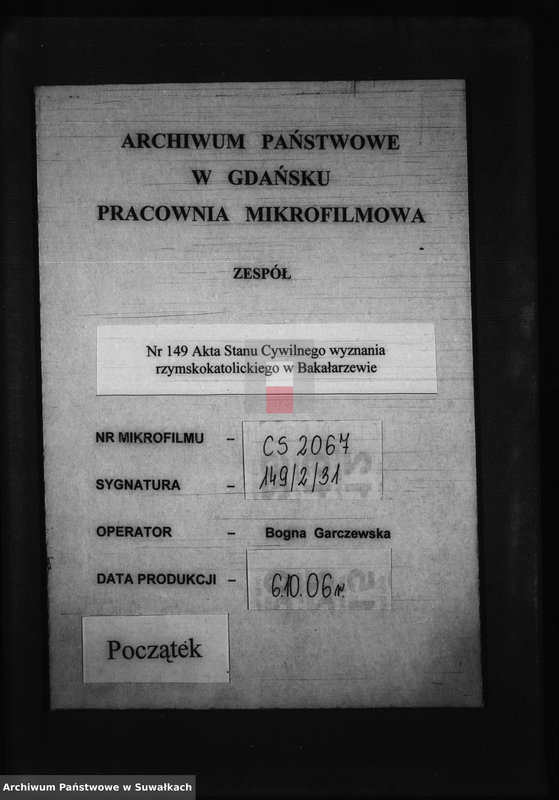 image.from.unit.number "Dokumenty k Aktam brakosočetavšichsja Rimsko- Katoličeskogo Bakalarževskogo Prichoda s 1887 goda"