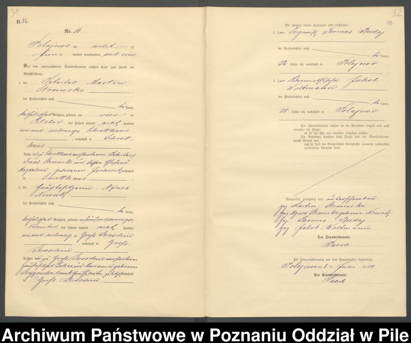 Obraz 19 z jednostki "Księga małżeństw"