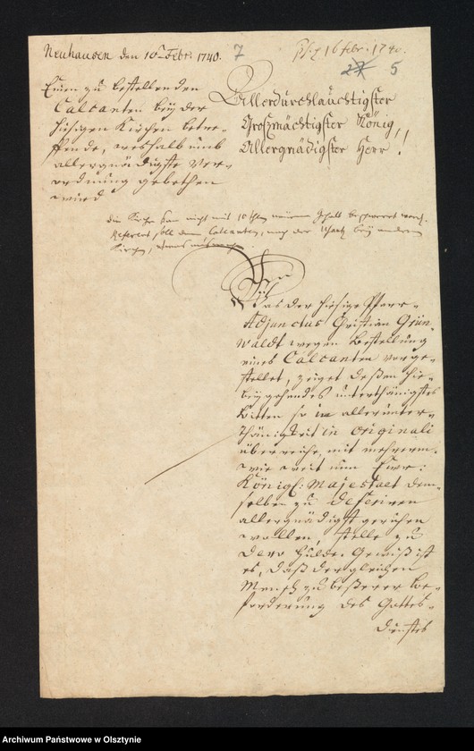 image.from.unit.number "Wegen Bestelllung eines Calantes bey der Kirche zu Neuhausen [Romnowo]"