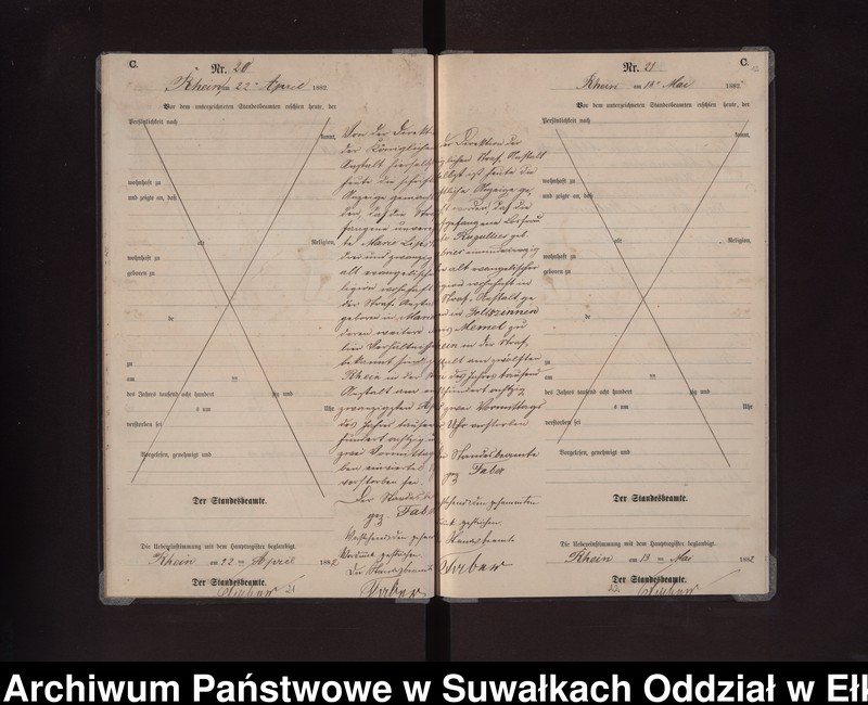 image.from.unit.number "Sterbe-Neben-Register des Preussischen Standes-Amtes Rhein Kreis Loetzen"