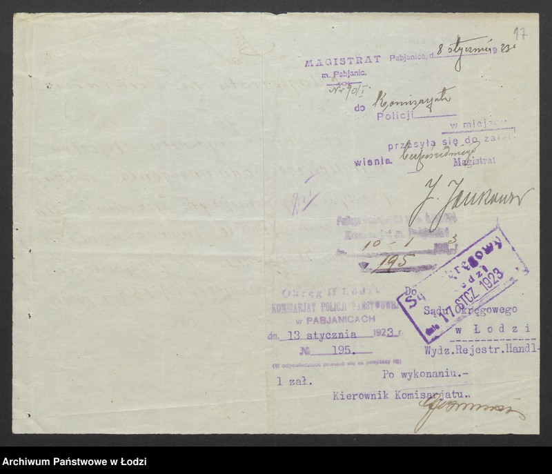 Obraz 19 z jednostki "Farbiarnia i Wykańczalnia „Ksawerów” w Pabianicach Ryszard Geisler i S-ka"