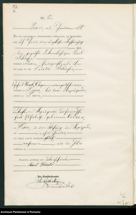 Obraz 14 z jednostki "Księga miejscowa zgonów tom I"