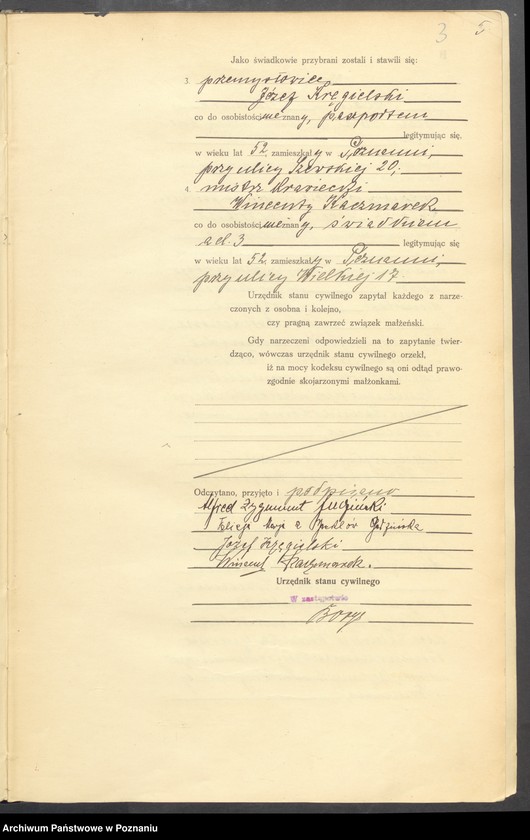 Obraz 5 z jednostki "Księga miejscowa małżeństw tom III [Rejestr główny małżeństw]"