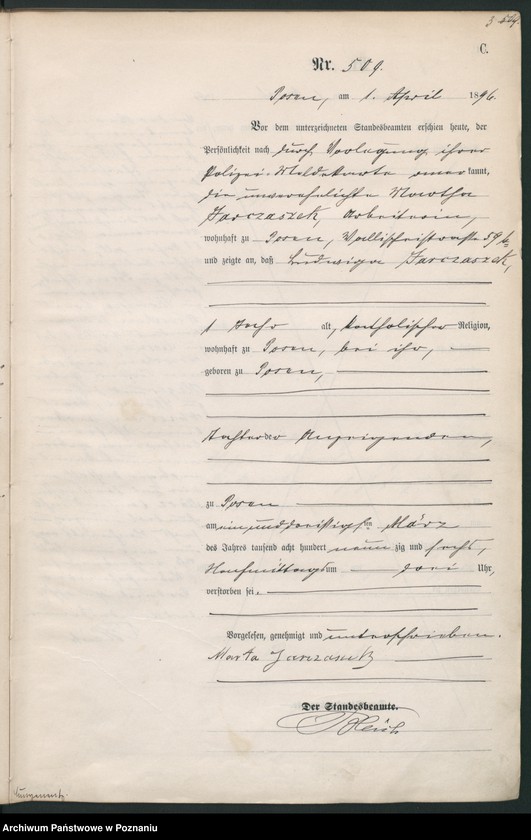 Obraz 6 z jednostki "Księga zgonów t. II"