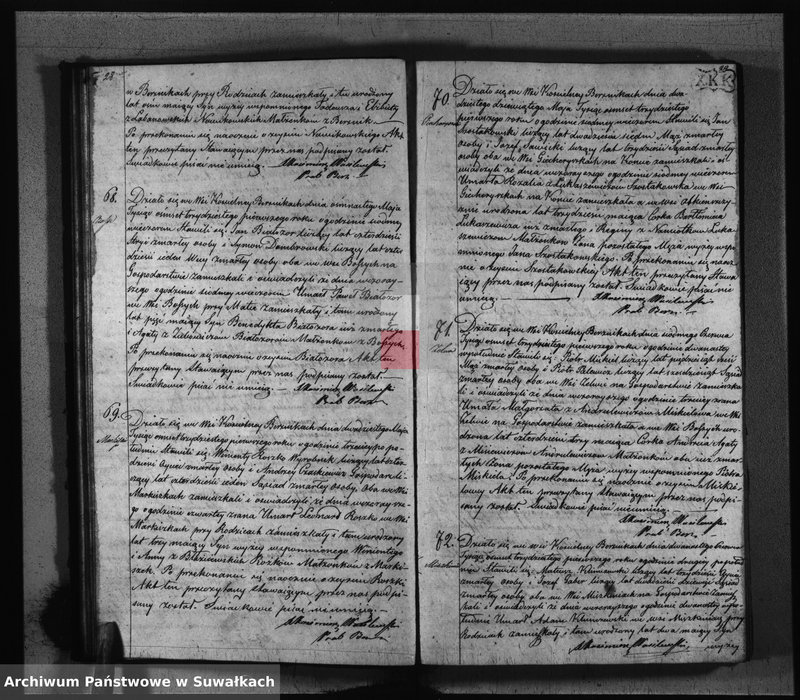 Obraz 18 z jednostki "Duplikat Aktów Stanu Cywilnego- Urodzonych, Zaślubionych i Zeszłych Katolików w Parafij Berznickiej z roku 1831."